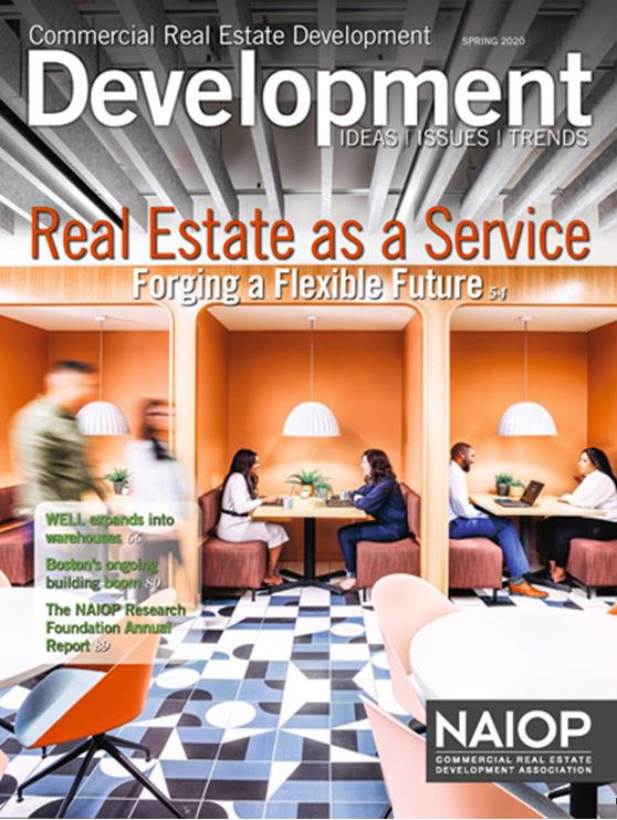 publications sur l'immobilier commercial : couverture du magazine Commercial Real Estate Development Page printemps édition 2020